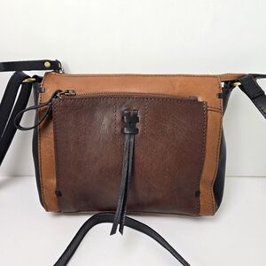 DIBA TRUE leather cross body bag  Brown and black